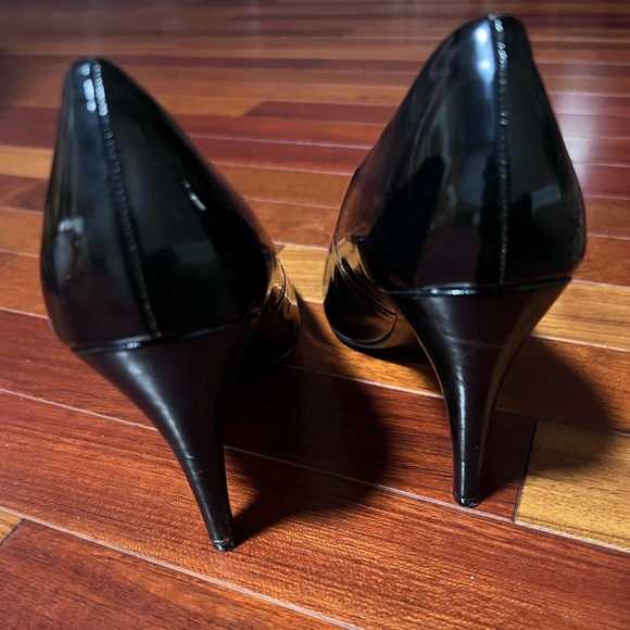 Black open toe heels stiletto - Picture 4 of 6